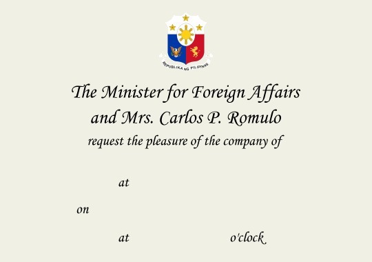 Sample invitation